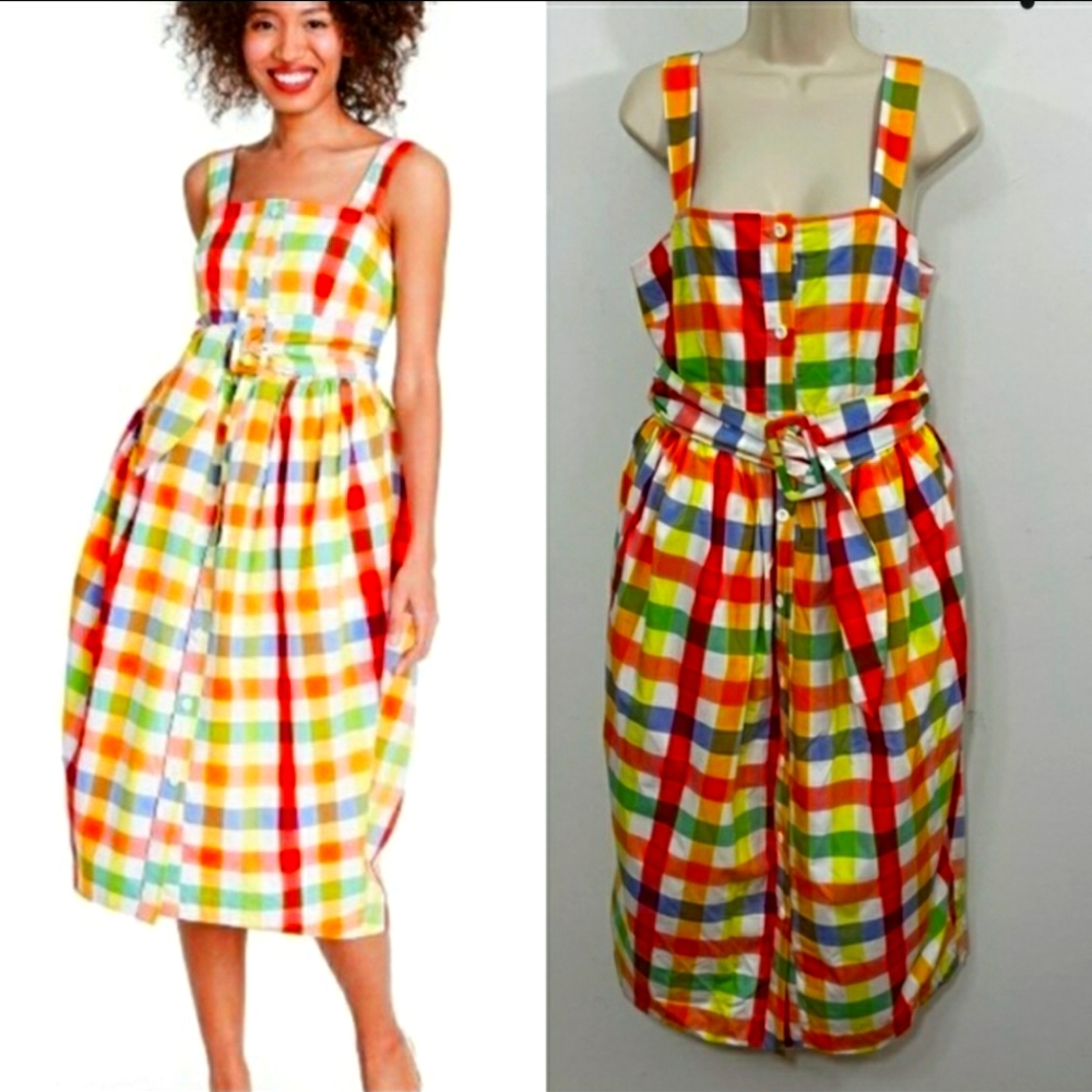 Christopher John Rogers Ltd Ed Target Checkered Dress